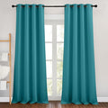 NICETOWN Peacock Teal Blackout Bedroom Curtains 96 inches Long, Grommet Thermal by NICETOWN