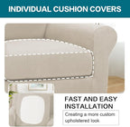 Turquoize 2 Piece Chair Covers Armchair Slipcovers - Image 5