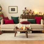 MIULEE Pack of 2 Red Couch Throw Pillow Covers 20x20 Inch Soft Polyester - Image 8
