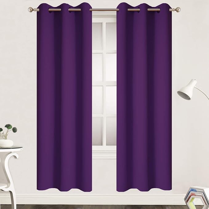 Yakamok Blackout Curtains Room Darkening Thermal Insulated Grommet top Window by Yakamok