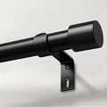 IFELS Heavy Duty Curtain Rods for Windows 48 to 84 Inch, 1 Inch Black Curtain by IFELS