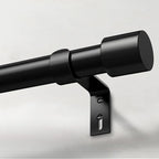 IFELS Heavy Duty Curtain Rods for Windows 28 to 48 Inch, 1 Inch Black Curtain by IFELS