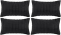 Fancy Homi 4 Packs Boho Black Decorative Throw Pillow Covers 12x20 Inch by Fancy+Homi