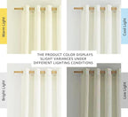 NICETOWN Off White Linen Curtains 84 inch Length, Grommet Privacy Added Thick - Image 2