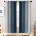 Yakamok Room Darkening Ombre Curtains 72 Inch Length, Light Blocking Grommet - Image 2