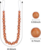 Wood Bead Curtain Tiebacks, KLOGTSIND Set of 4 Curtain Holdbacks - Image 2