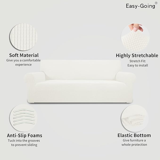 Easy-Going Stretch Sofa Slipcover 1-Piece Sofa Cover Furniture Protector Couch - Image 3