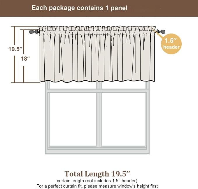 Chyhomenyc Camel Short Curtain Valance - Image 4