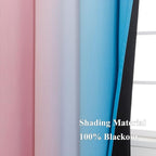 Estelar Textiler Pink and Blue Curtains 63 Inch Length 2 Panels, Ombre Total - Image 5