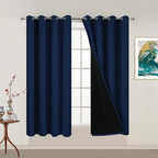 Yakamok Total Blackout Curtains 54 Inches Long, 100% Blackout Drapes by Yakamok