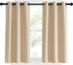 NICETOWN Bedroom Blackout Curtains and Drapes, Biscotti Beige, 34 by 40 - Image 2