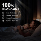 100% Blackout Shield Curtains, 2 Panels, Grommet Top, Thermal Insulated - Image 3