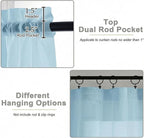 Sheer Curtains 84 Inches Long 2 Panels Set - Image 4