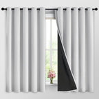 Yakamok 100% Blackout Curtains 63 Inches Long, 2 Thick Layers Heat and Full by Yakamok