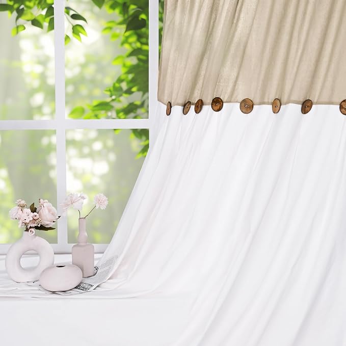 FRAMICS Farmhouse Cotton Linen Curtains - Image 7
