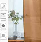 youleyar Solid Sheer Rod Pocket Curtain Voile Draperies 2 Panels White Beige - Image 5