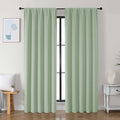 Simplebrand Ava Light Green Blackout Curtains by Simplebrand