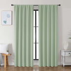 Simplebrand Ava Light Green Blackout Curtains by Simplebrand