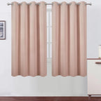 LEMOMO Blush Blackout Curtains 66 x 63 Inch Length/Set of 2 Curtain by Lemomo