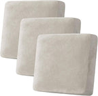 H.VERSAILTEX Velvet Stretch Couch Cushion Cover Plush Cushion Slipcover by HVERSAILTEX