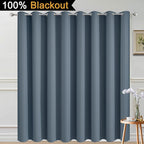 Yakamok Total Blackout Extra Wide Patio Sliding Door Curtains, Grommet Thermal - Image 2