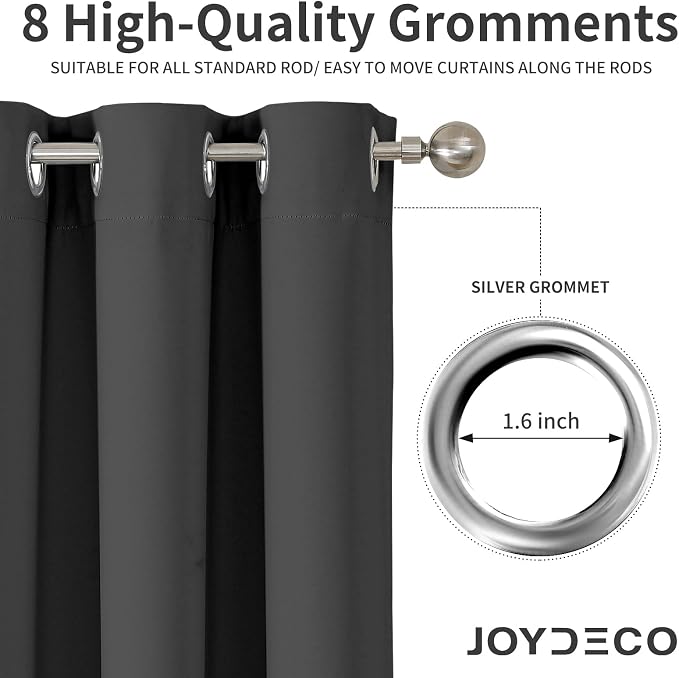 Joydeco Blackout Curtains 108 Inch Length 2 Panels Set, Thermal Insulated Long - Image 4
