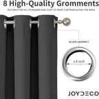 Joydeco Blackout Curtains 108 Inch Length 2 Panels Set, Thermal Insulated Long - Image 4