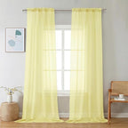 Chyhomenyc Sheer Curtains 96 inches Long 2 Panels by Chyhomenyc