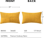 MIULEE Mustard Yellow Decorative Lumbar Throw Pillow Covers 12x20 Inch - Image 6