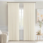 MIULEE Birch Back Tab Blackout Curtains 72 Inches Long 2 Panels Set - Image 9