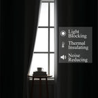 Estelar Textiler Green and Greyish White Blackout Curtains 45 Inch Length - Image 3