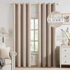 MIULEE 100% Blackout Textured Curtains by MIULEE