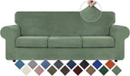 WEERRW 4 Pieces Velvet High Stretch Couch Covers by WEERRW