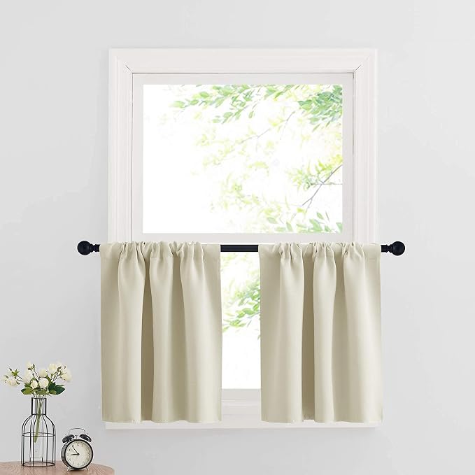 RYB HOME Cafe Curtains 24 inch Length, RV Curtains by RYBHOME