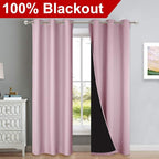 NICETOWN 100% Blackout Window Curtain Panels, Heat and Cold Blocking Drapes - Image 2