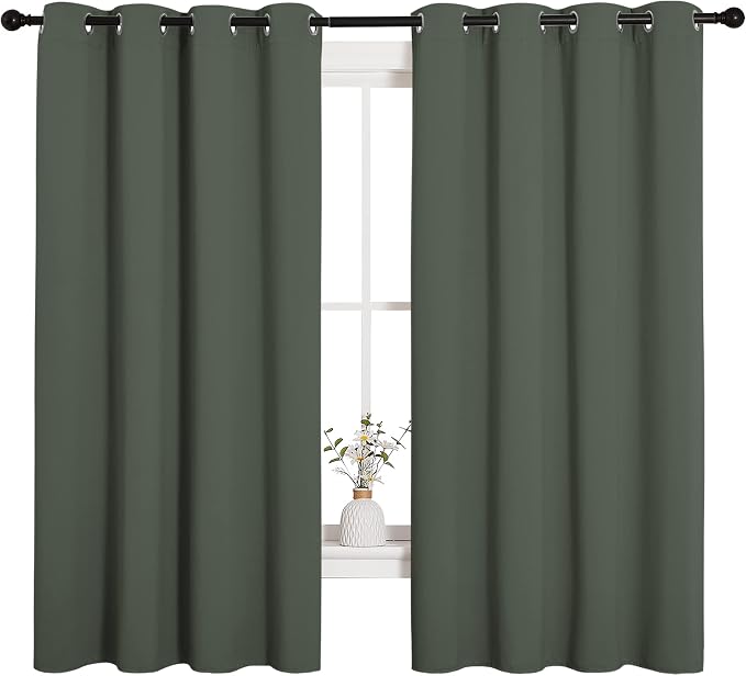 NICETOWN Thermal Insulated Curtains Blackout Draperies, Window Treatment Solid - Image 2