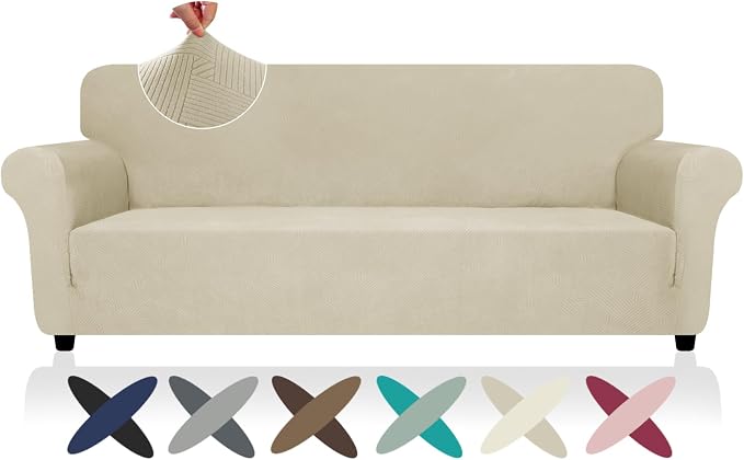 ZNSAYOTX Oversized Super Stretch Couch Cover, New Striped Sofa Covers by ZNSAYOTX
