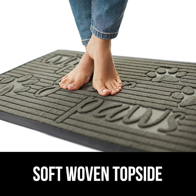 GORILLA GRIP 100% Waterproof All-Season WeatherMAX Doormat, US Designed Natural - Image 7