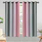 Yakamok Ombre Grey and Pink Curtains by Yakamok
