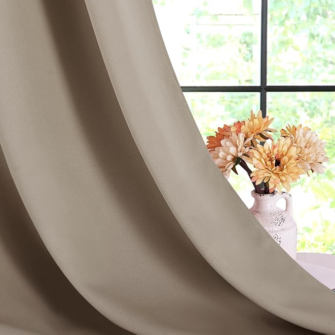 NICETOWN Kitchen Blackout Short Curtain Panels - Image 4
