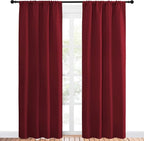 NICETOWN Christmas Burgundy Curtains Blackout Drapes - Image 2
