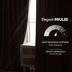 MIULEE Blush Beige Velvet Curtains 90 inches - Image 5