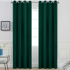 Yakamok 96 Inch Long Dark Green Blackout Curtains Room Darkening Thermal by Yakamok