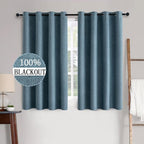 MIULEE Linen Texture Curtains for Bedroom Solid 100% Blackout Thermal Insulated by MIULEE