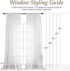 OVZME White Sheer Curtains 84 Inches Long 2 Panels Set, 59 Inch Extra Wide - Image 2
