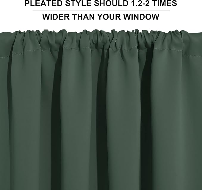 RYB HOME Blackout Curtains for Bedroom Living Room 72 inches Long, Thermal - Image 6