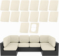 hyha 14Pcs Patio Cushion Covers, Stretch Outdoor Couch Cushion Covers by hyha