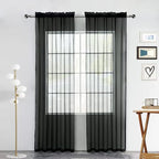 SpaceDresser Sheer Voile Window Treatment Rod Pocket Curtain Panels by SpaceDresser