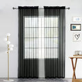SpaceDresser Sheer Voile Window Treatment Rod Pocket Curtain Panels by SpaceDresser