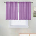 SpaceDresser Basic Rod Pocket Sheer Voile Window Curtain Panels Lavender 1 Pair by SpaceDresser